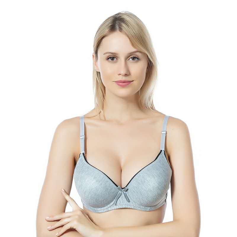 Grey Trade Bra, Cotton Shaped Bra details Picture