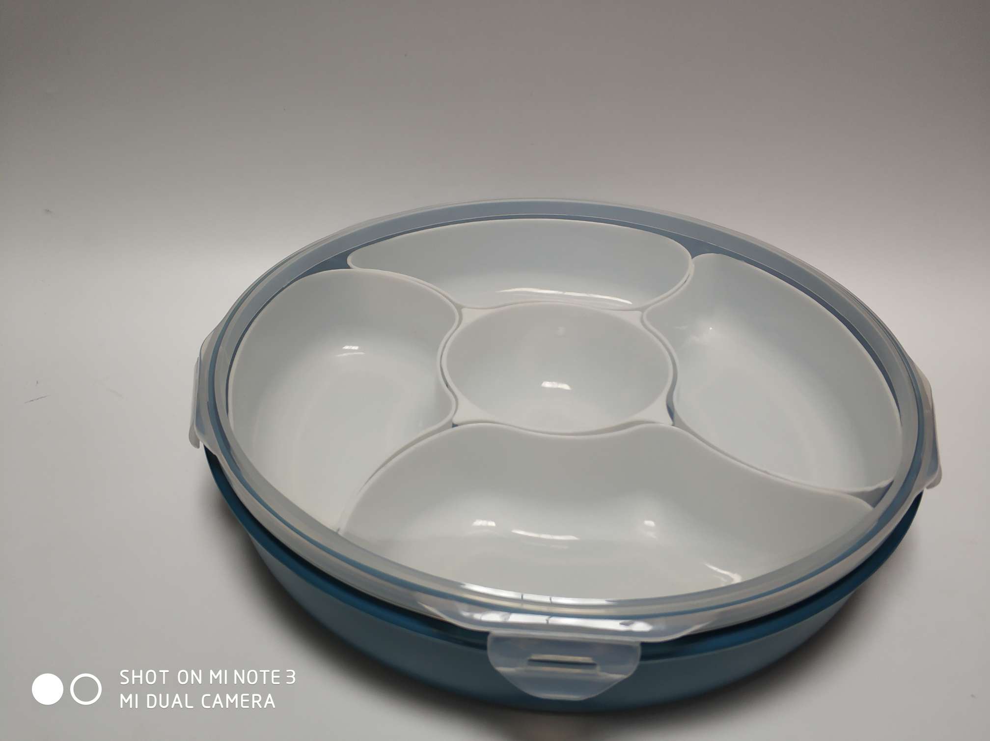 圆形糖果盘五格  塑料干果盘 直径27.5×高度6cm详情图8