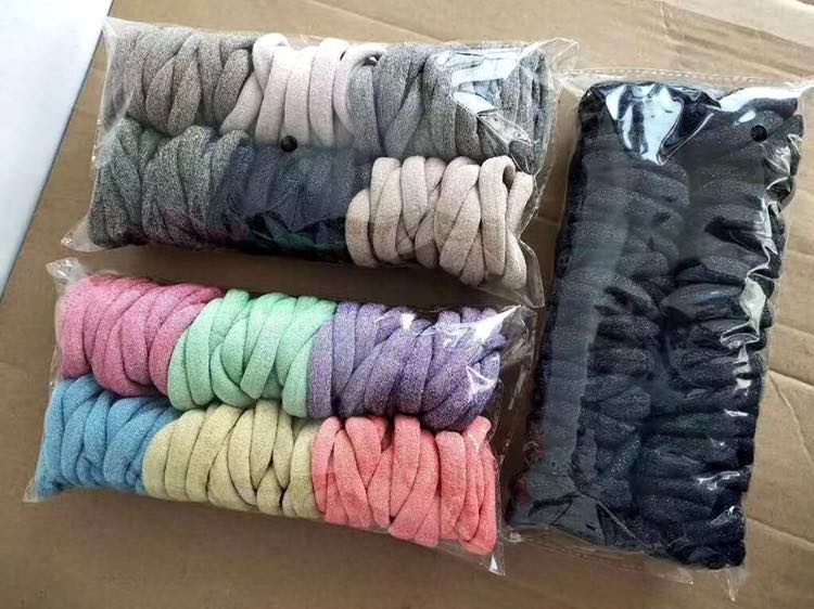 Korean style popular fashion gold and silver thread nylon rings, hair rings, hair ties, rubber bands, hair ties and leather cases