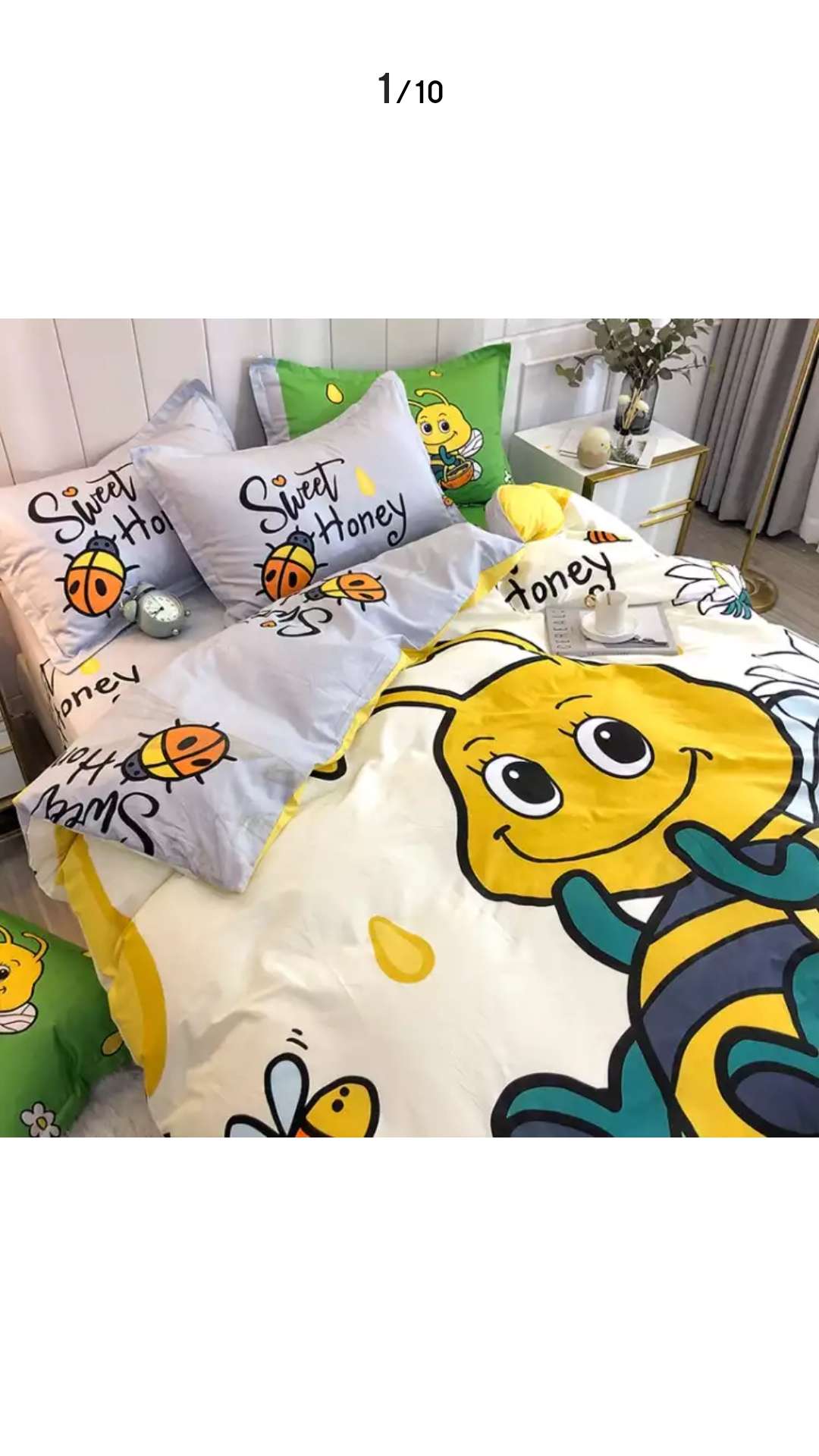 All Cotton 4-Piece Cotton Products Thick-Edged Duvet Cover Bed Sheet And Pillowcase Semi New Age C Green