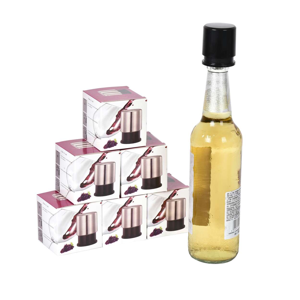 Plastic, Silicone, Vacuum Wine Stopper undefined