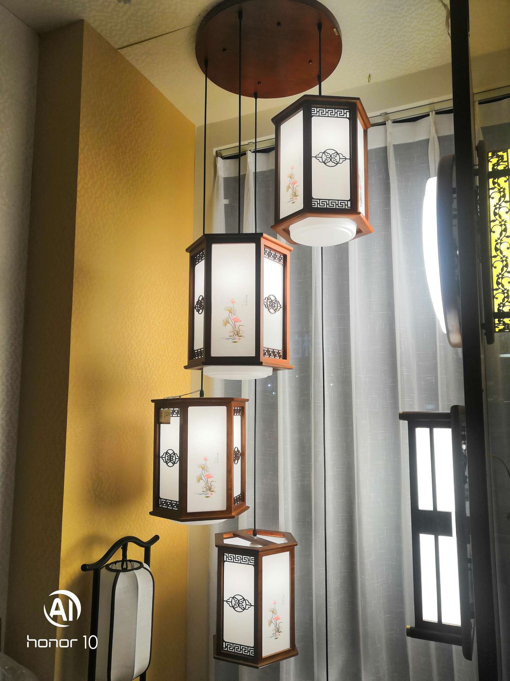 中式楼梯灯新中式吊灯客厅灯简约现代中国风全铜大气卧室灯餐厅轻奢书房灯具