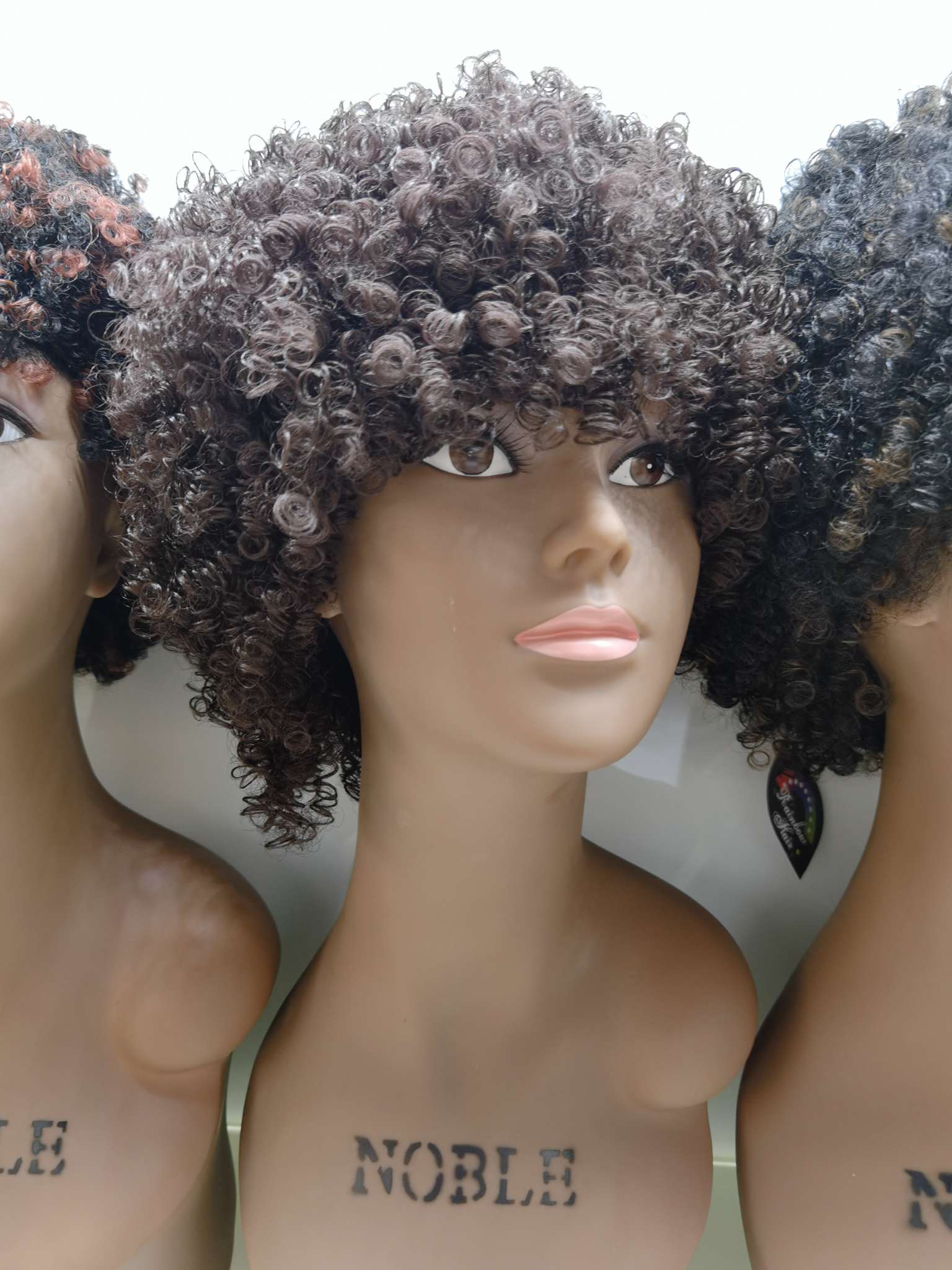 Wig, short curly hair