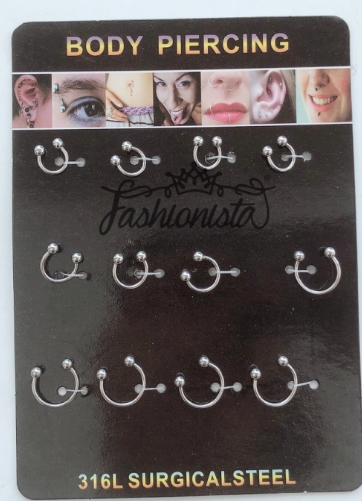 穿刺饰品基本款不锈钢亚克力定制真空电镀防过敏