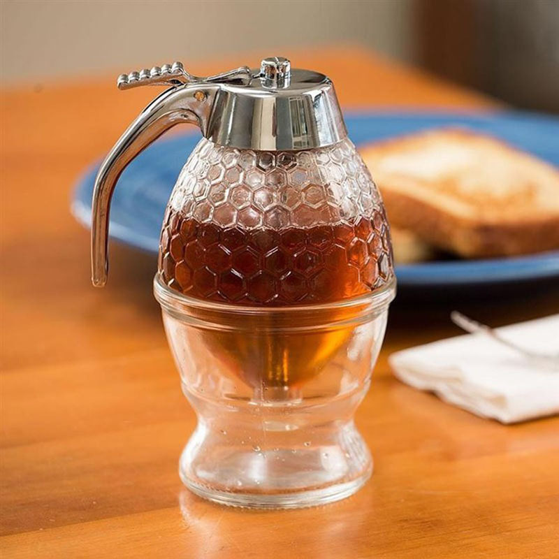 Acrylic transparent honey squeeze bottle, kitchen sauce press funnel dispenser Item Picture