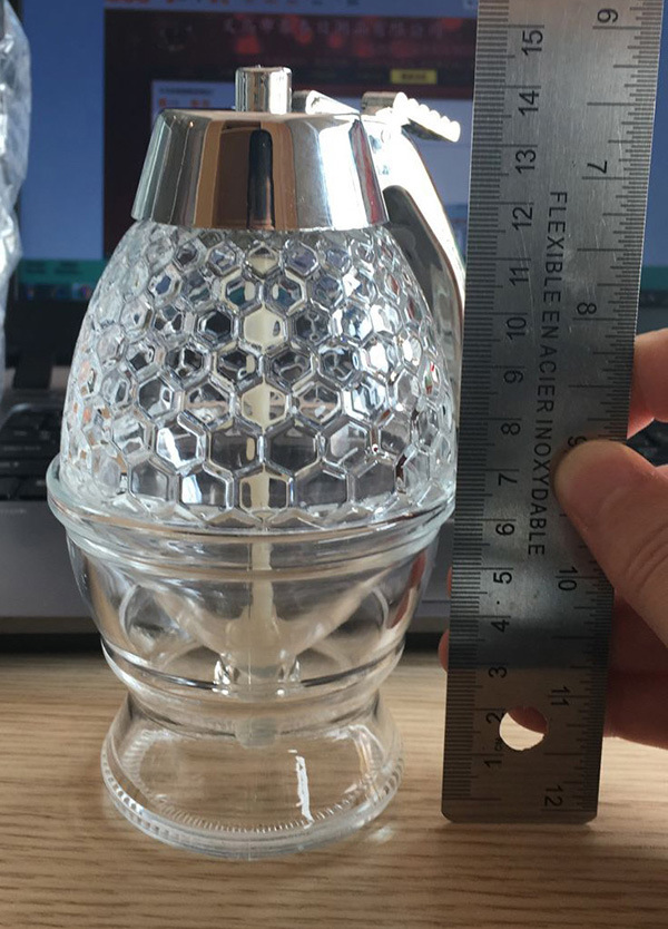 Acrylic transparent honey squeeze bottle, kitchen sauce press funnel dispenser details Picture