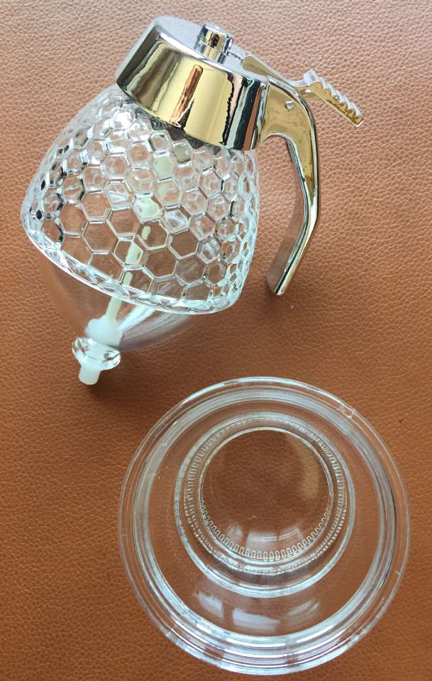 Acrylic transparent honey squeeze bottle, kitchen sauce press funnel dispenser Specification image