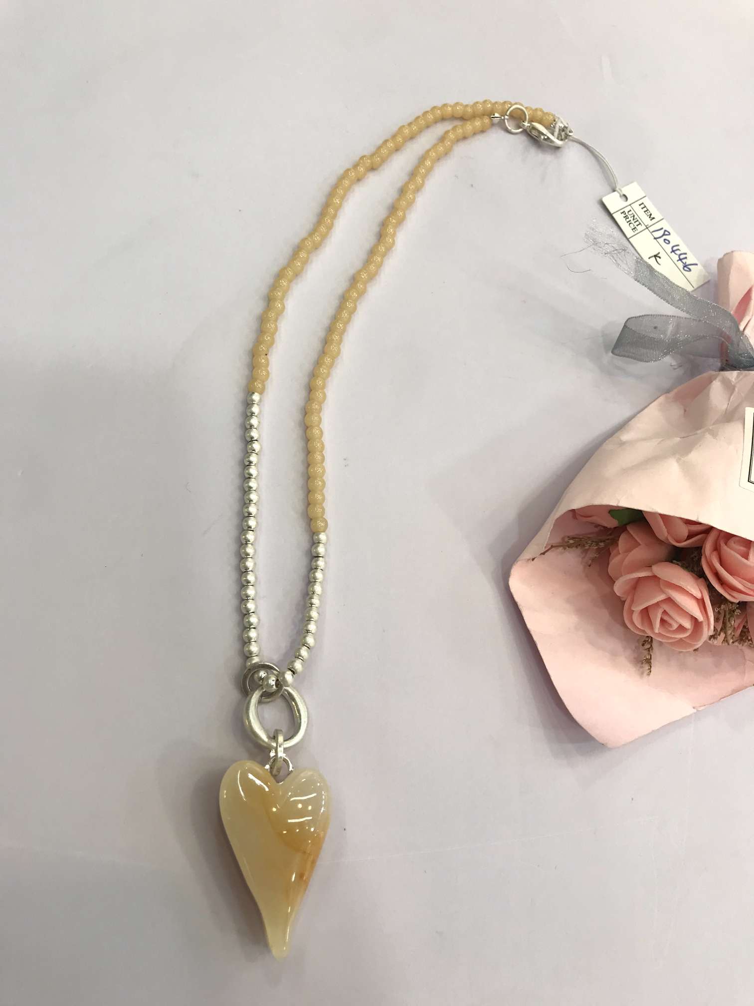 Heart pendant sweater chain thumbnail