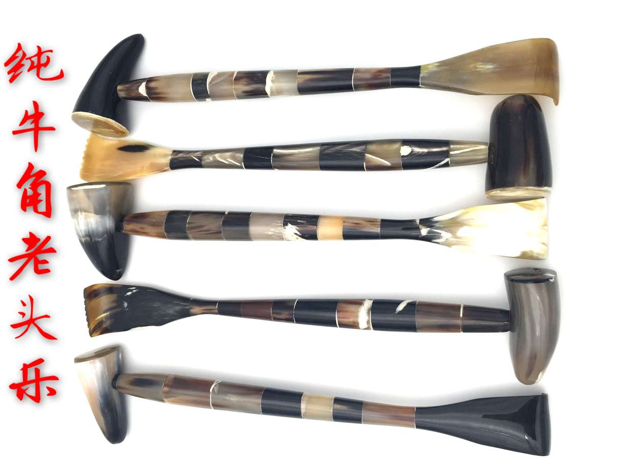 蒙藏天然牛角不求人痒痒挠 老人抓背经络按摩家用按摩锤抓痒器34-67详情1