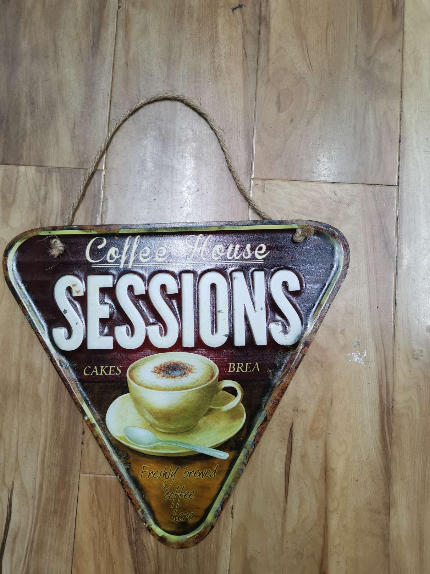 异形咖啡铁皮画产品图