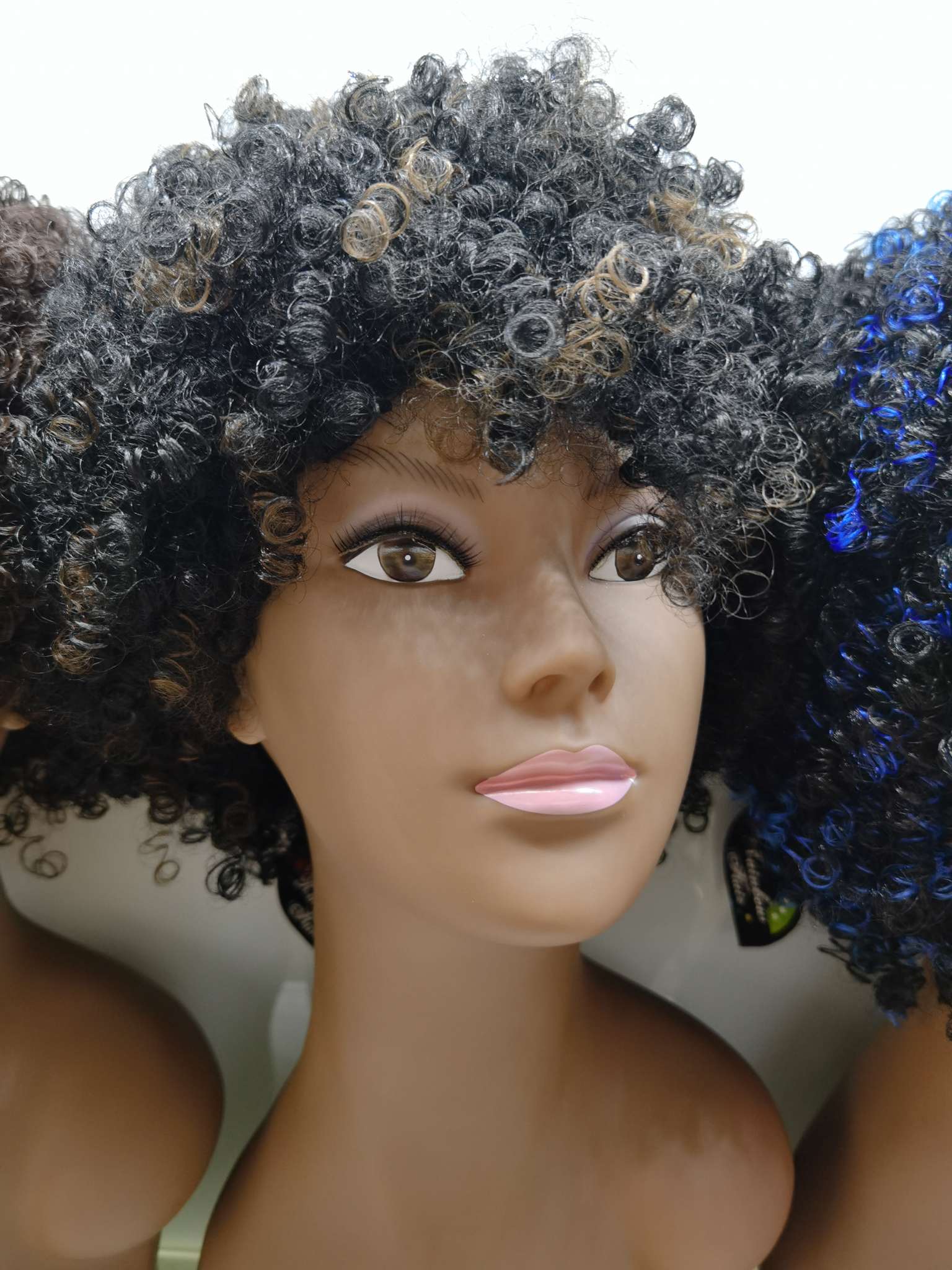 Wig, curly hair