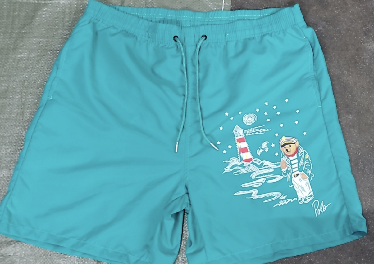 Peach-skin velvet waterproof beach pants are comfortable, refreshing and fashionable men's shorts details Picture