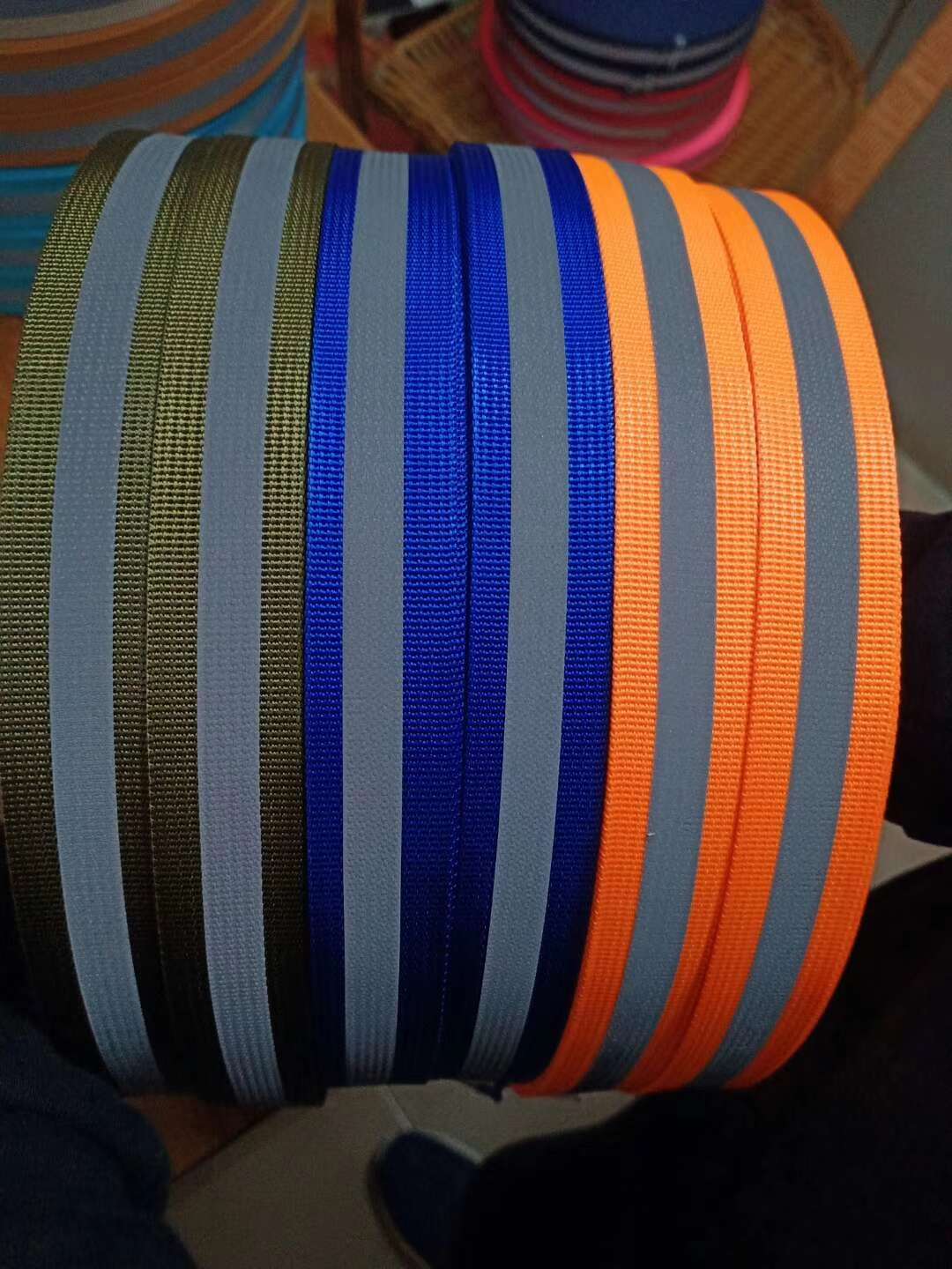 Imitation Nylon American Ribbon With Reflective Strip details Picture