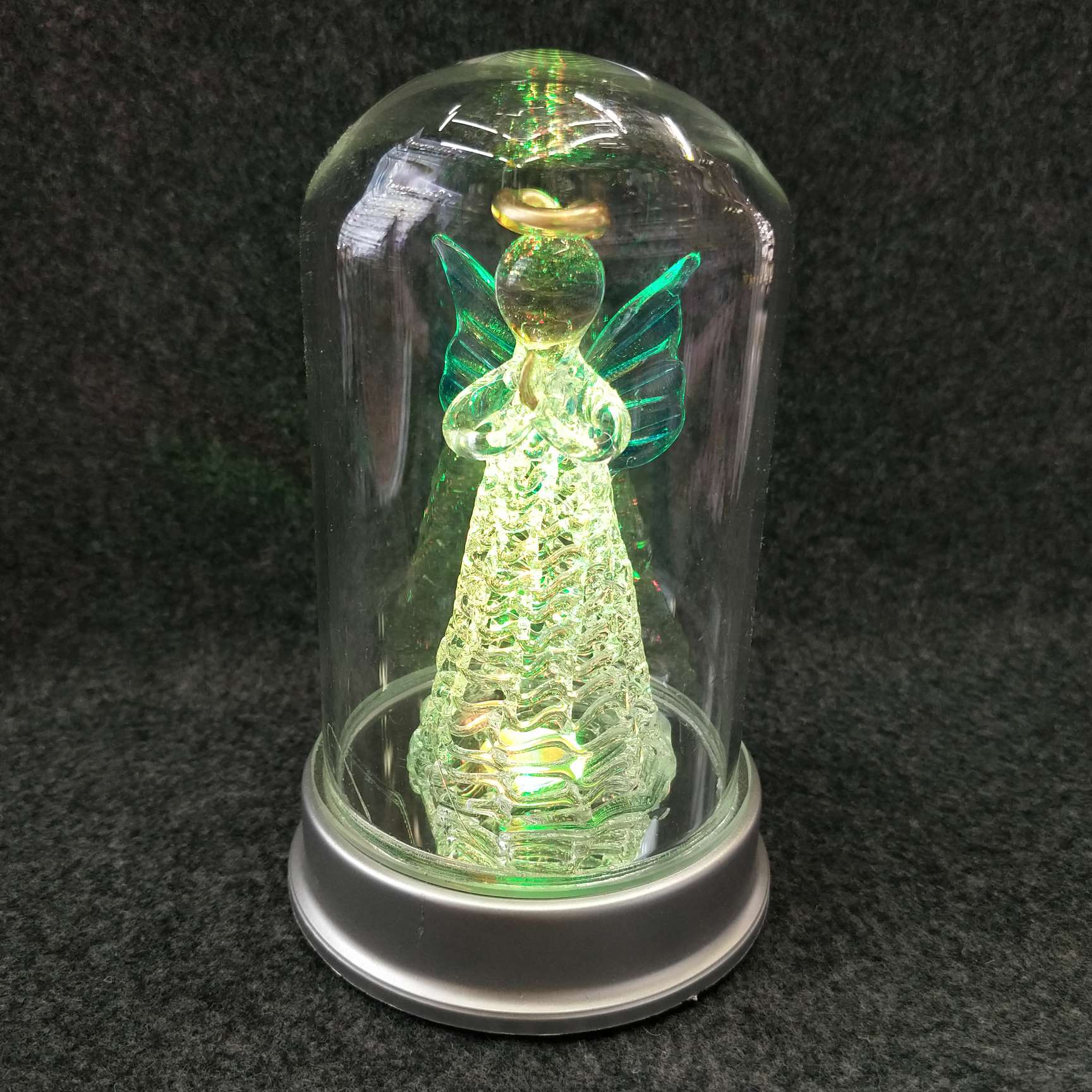 带底座带灯拉丝天使玻璃罩详情图3