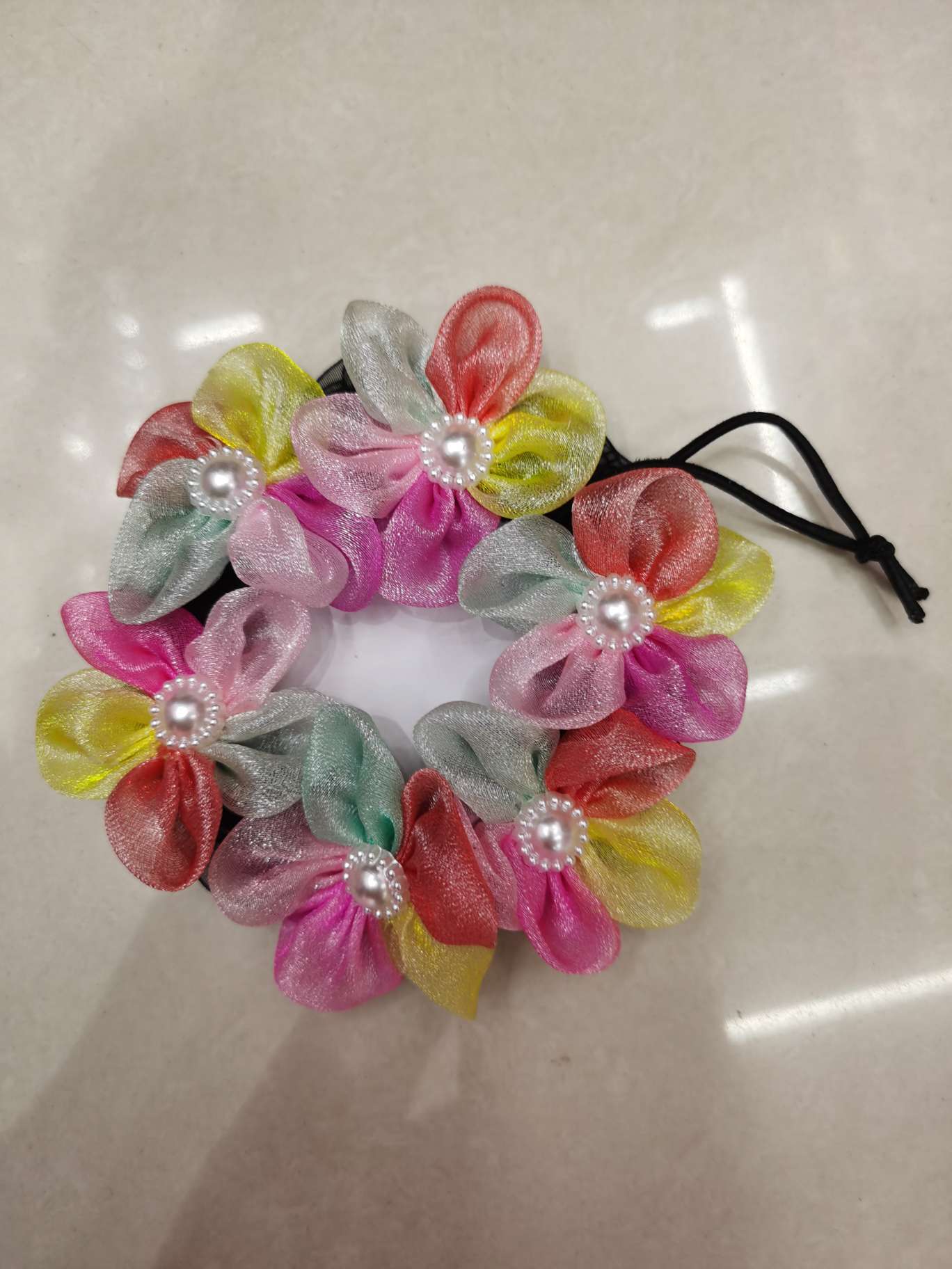 Colorful flower drawstring net thumbnail