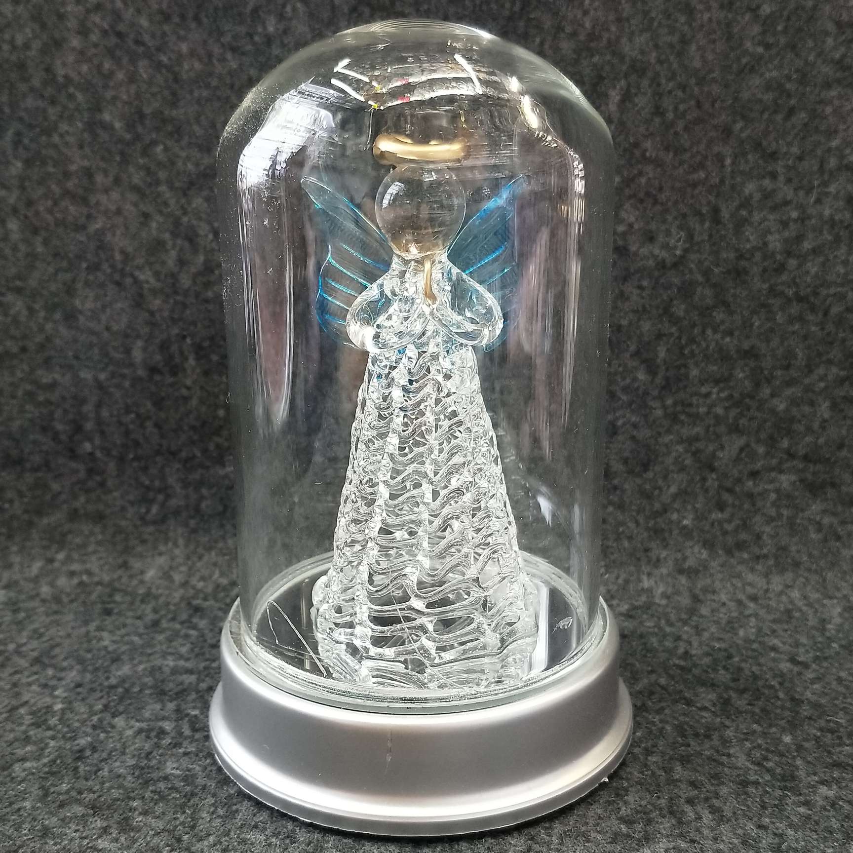 带底座带灯拉丝天使玻璃罩