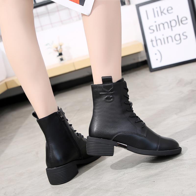 Winter leather ankle boots, Dr. Martens boots, women's ankle boots detail image 2