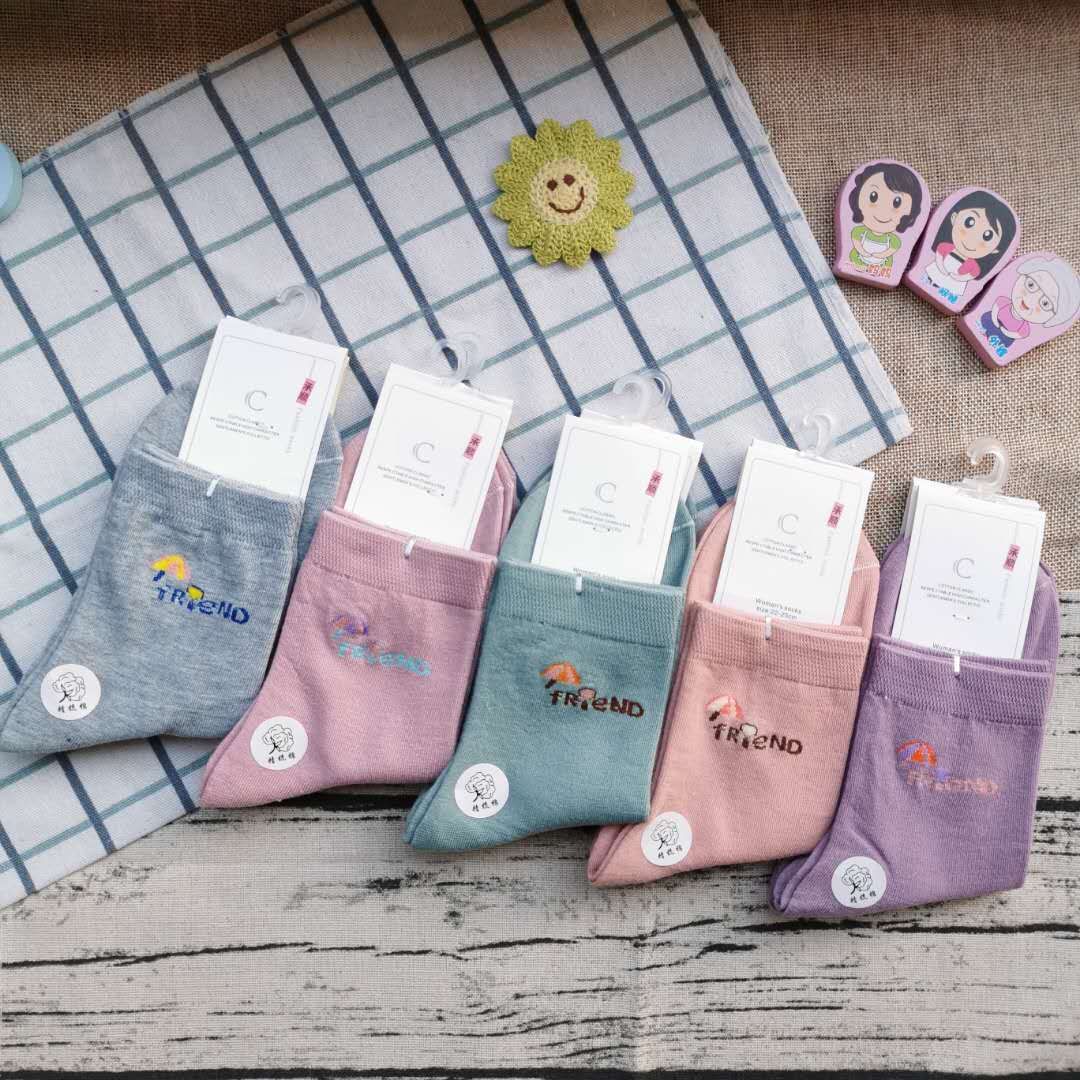 涤棉地摊袜子 户外休闲女祙 跑量款商务袜子 外贸女袜详情图5