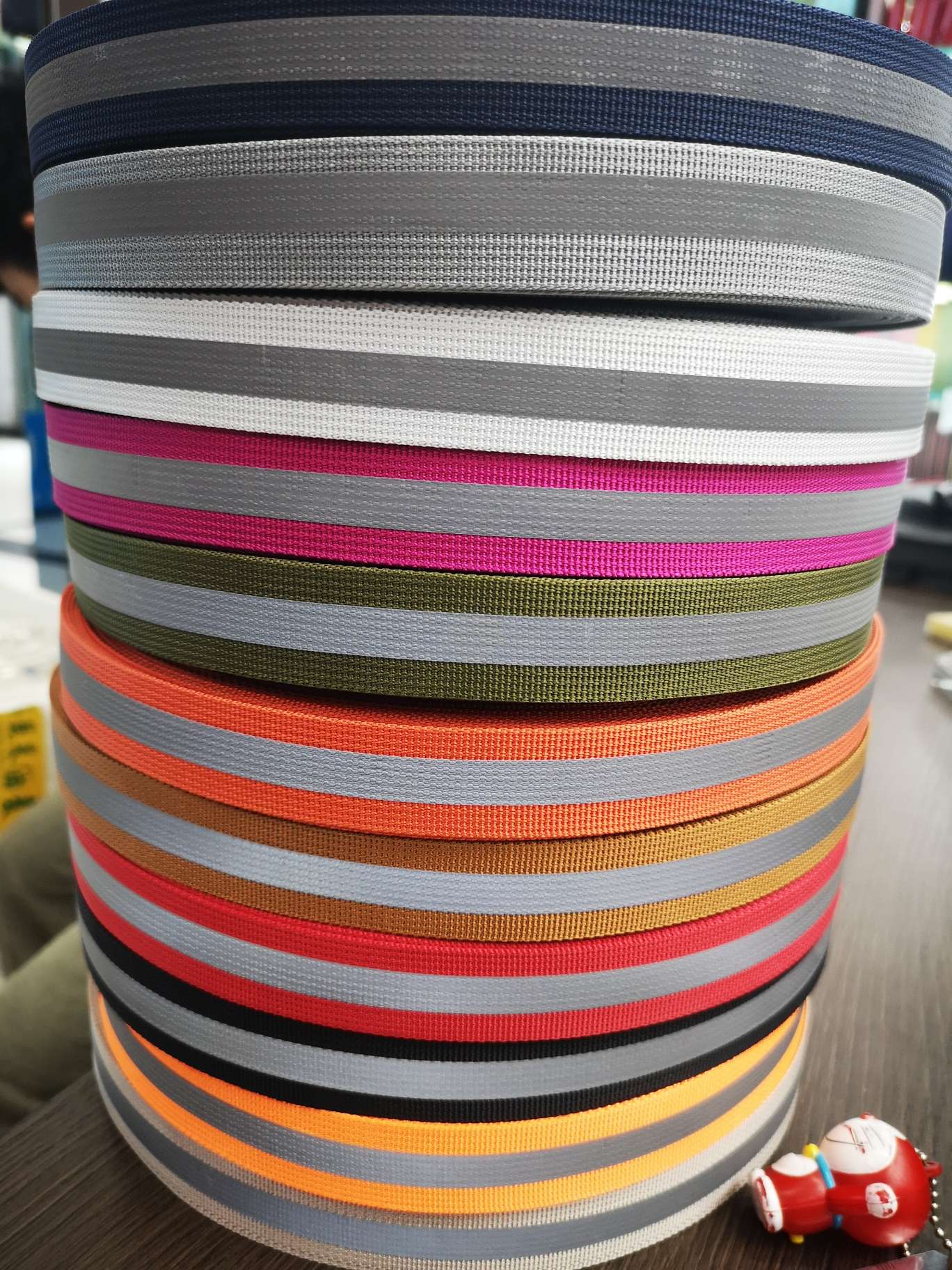 Imitation Nylon American Ribbon With Reflective Strip undefined