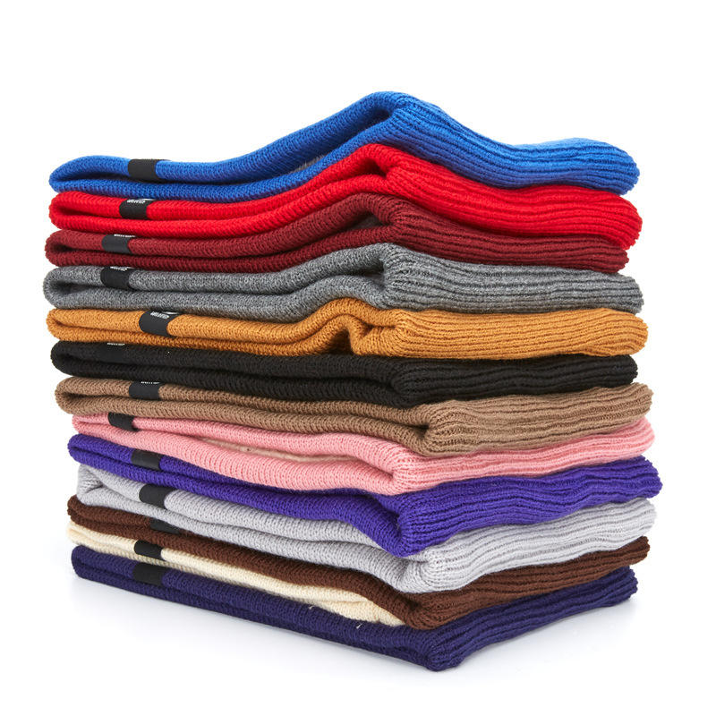 Wholesale and customization of Korean-style autumn and winter fleece and thickened scarves, fashionable and versatile woolen knitted scarves with fleece warmth Application Scenario