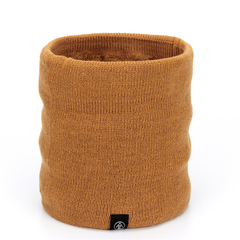 Wholesale and customization of Korean-style autumn and winter fleece and thickened scarves, fashionable and versatile woolen knitted scarves with fleece warmth detail image 6