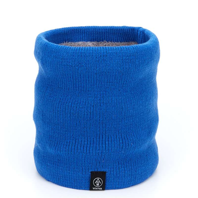 Wholesale and customization of Korean-style autumn and winter fleece and thickened scarves, fashionable and versatile woolen knitted scarves with fleece warmth detail image 1