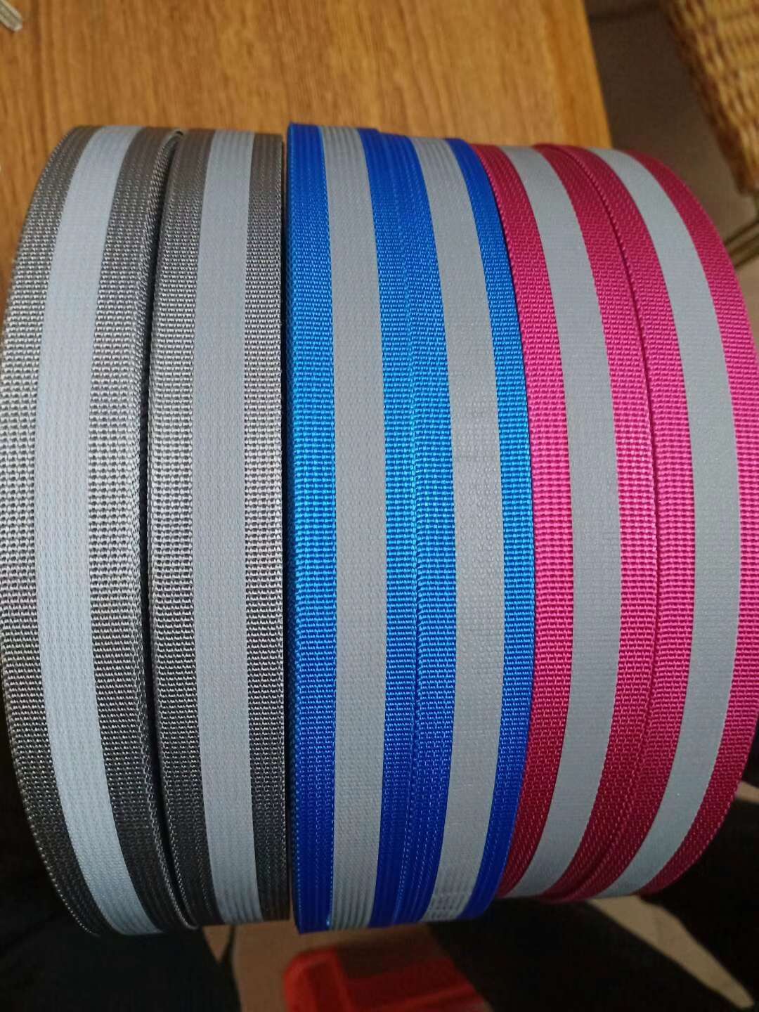 Imitation Nylon American Ribbon With Reflective Strip undefined