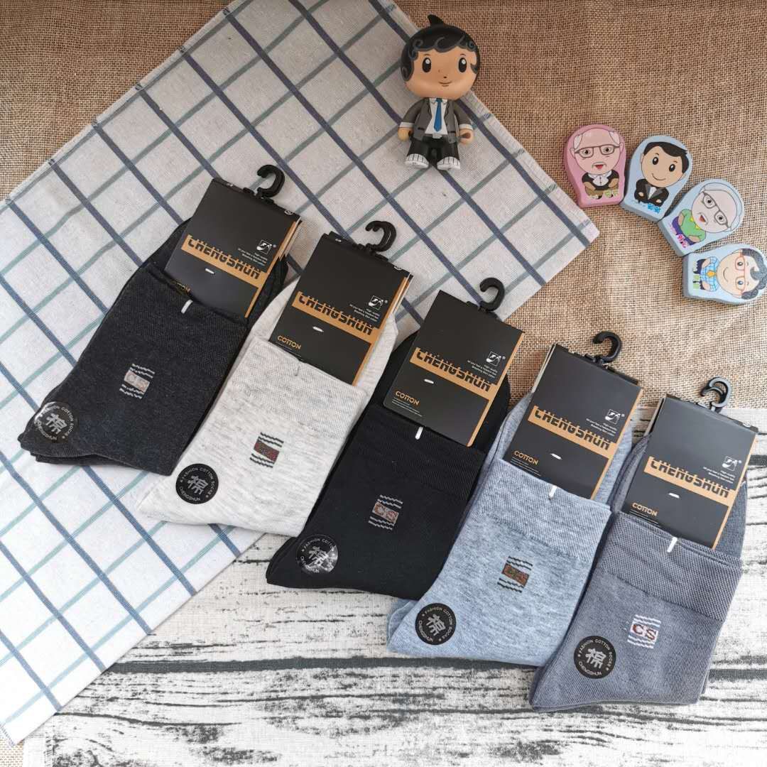 涤棉地摊袜子 户外休闲男祙 跑量款商务袜子 外贸男袜详情图5