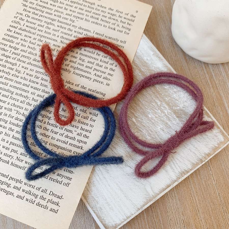 Hair Rope Leather Band Hair Band Women's New Simple Network Red High Elastic Rubber Band Hair Leather Cover Headband Headwear Accessories 25