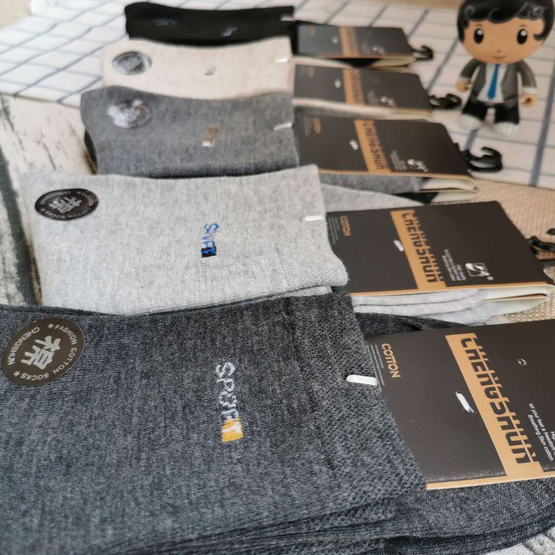 涤棉地摊袜子 户外休闲男祙 跑量款商务袜子 外贸男袜详情图9