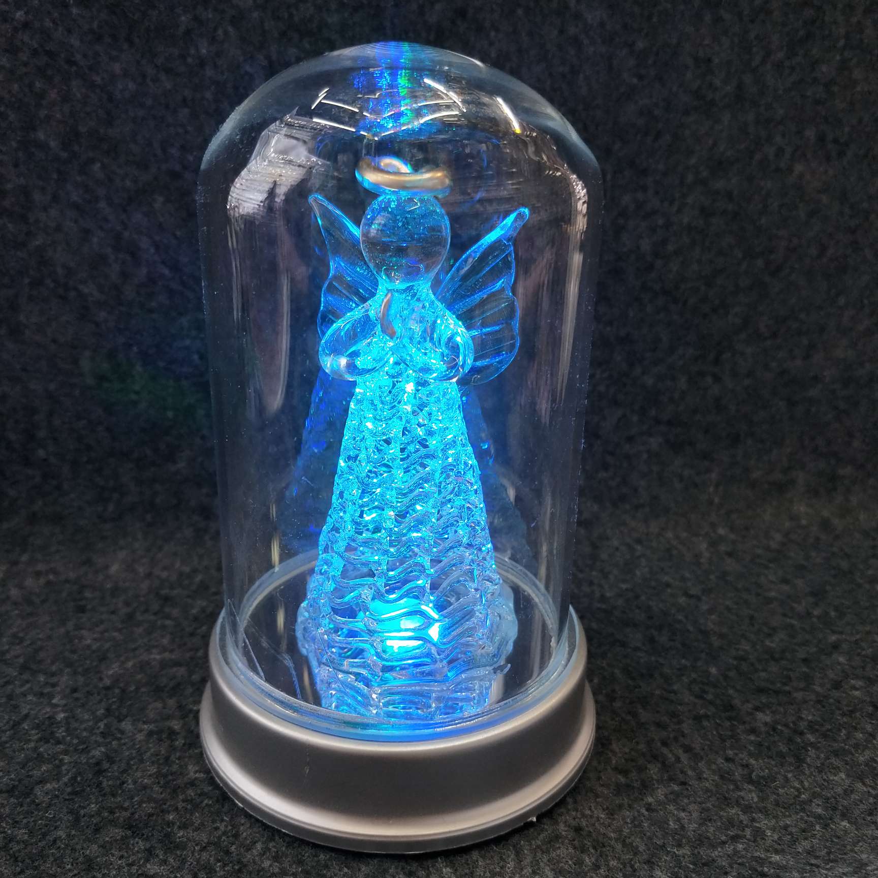 带底座带灯拉丝天使玻璃罩详情图2