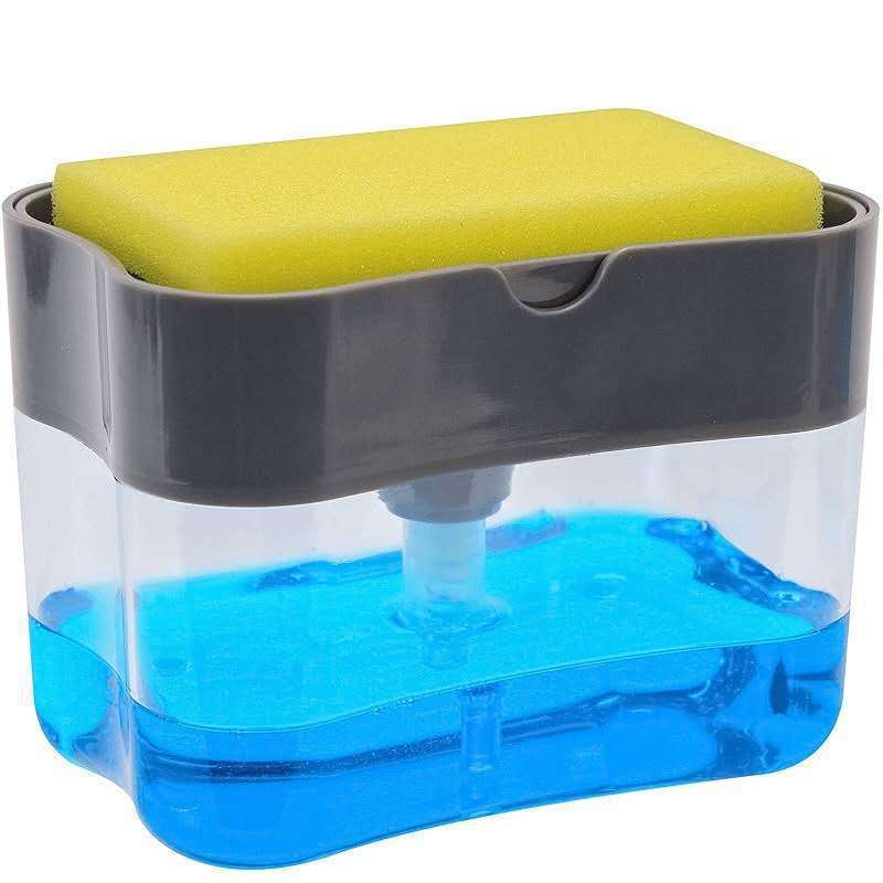 Cepillo de cocina utensilios de limpieza esponja prensa jabón dispensador caja de salida automática paño de limpieza cepillo de vajilla Specification image