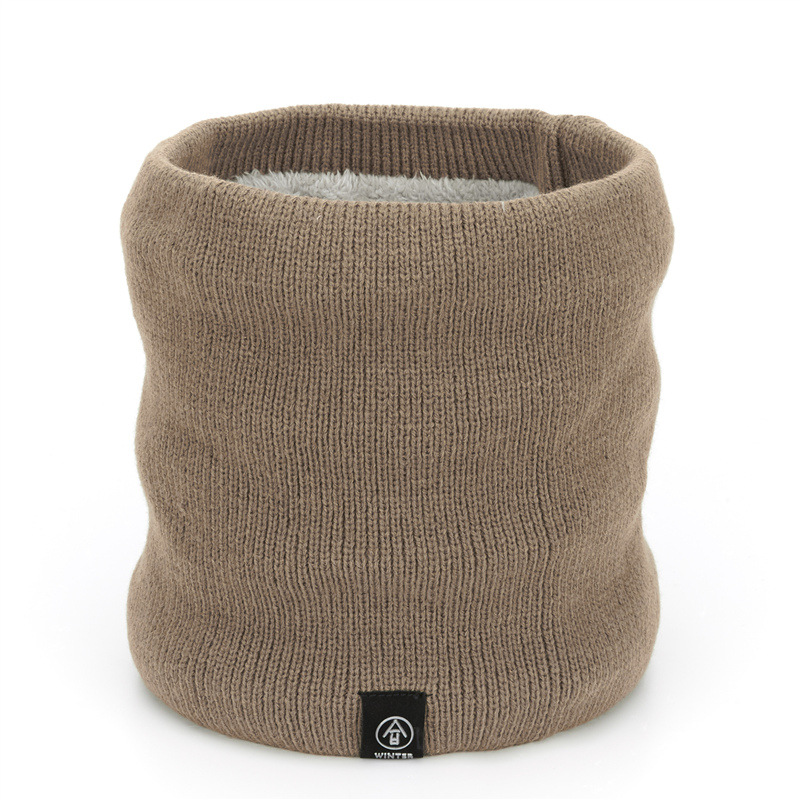 Wholesale and customization of Korean-style autumn and winter fleece and thickened scarves, fashionable and versatile woolen knitted scarves with fleece warmth detail image 9