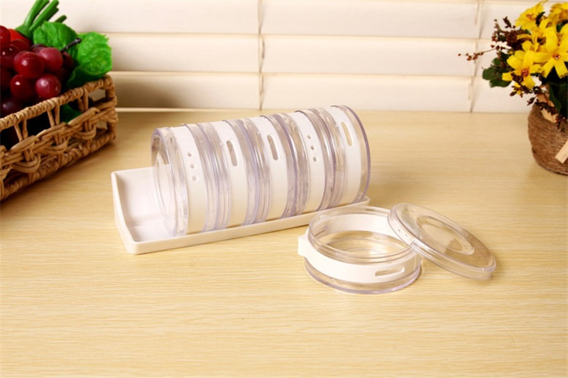Six-piece set of rotating seasoning box, wheel-shaped seasoning jar, six-in-one Item Picture