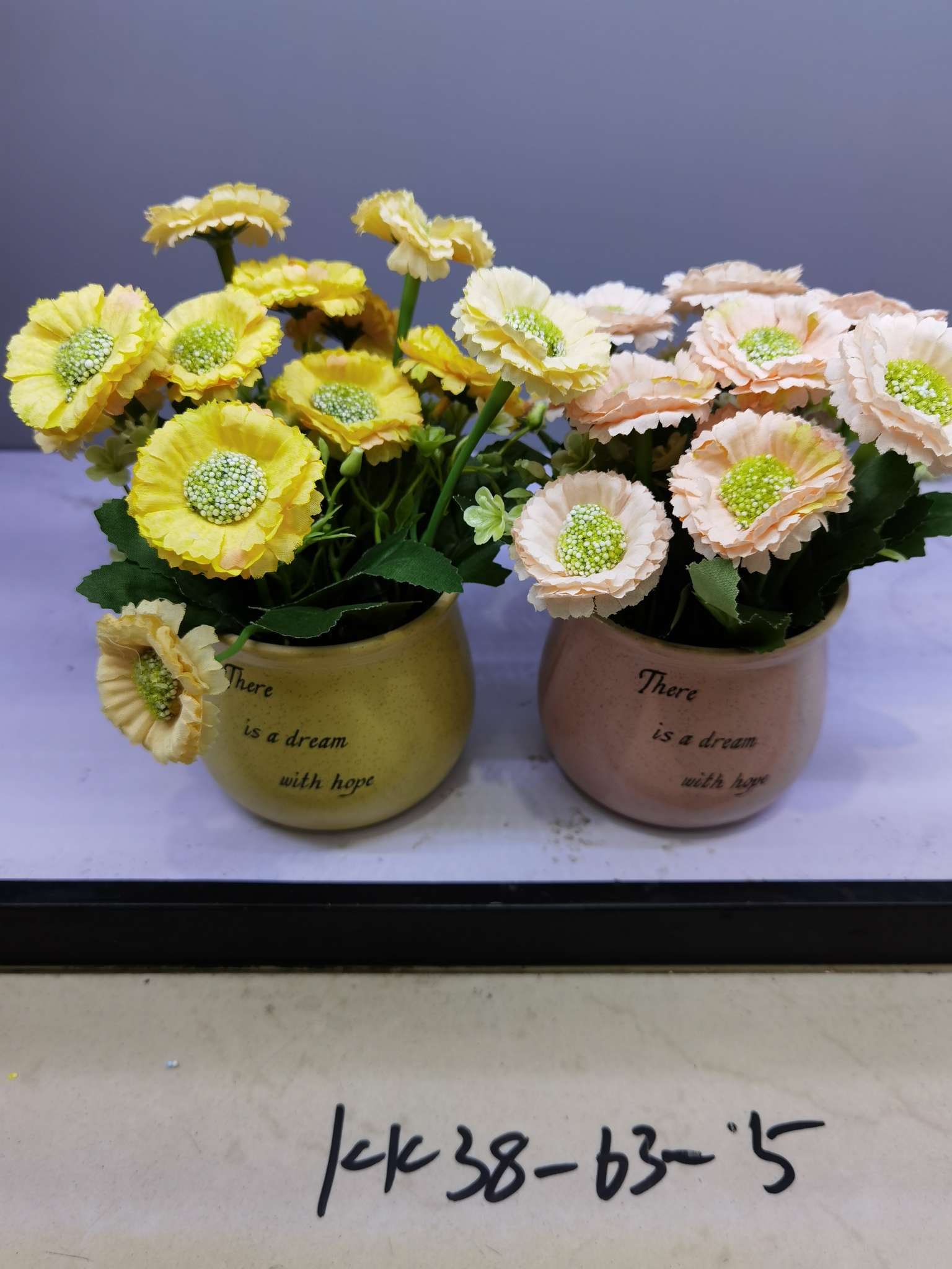 Artificial plant potted plants, Nordic living room artificial flower decoration potted plants, dining table and coffee table artificial flower ornaments, green plant decorations detail image 1