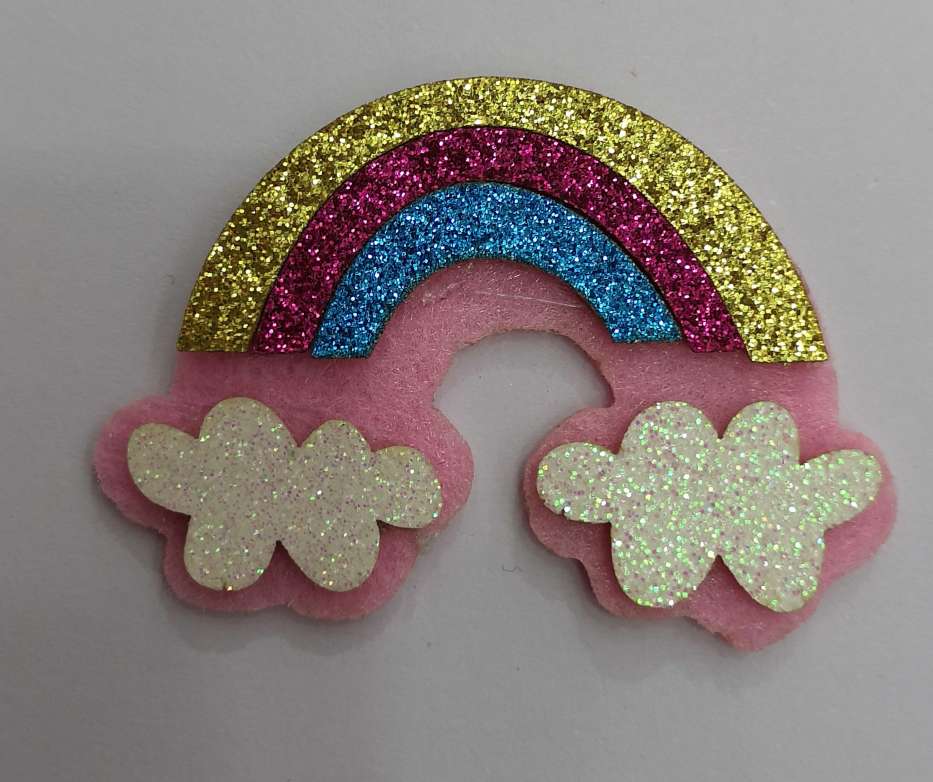 Rainbow Cloud clothing accessories, children's jewelry accessories, diy adhesive accessories details Picture