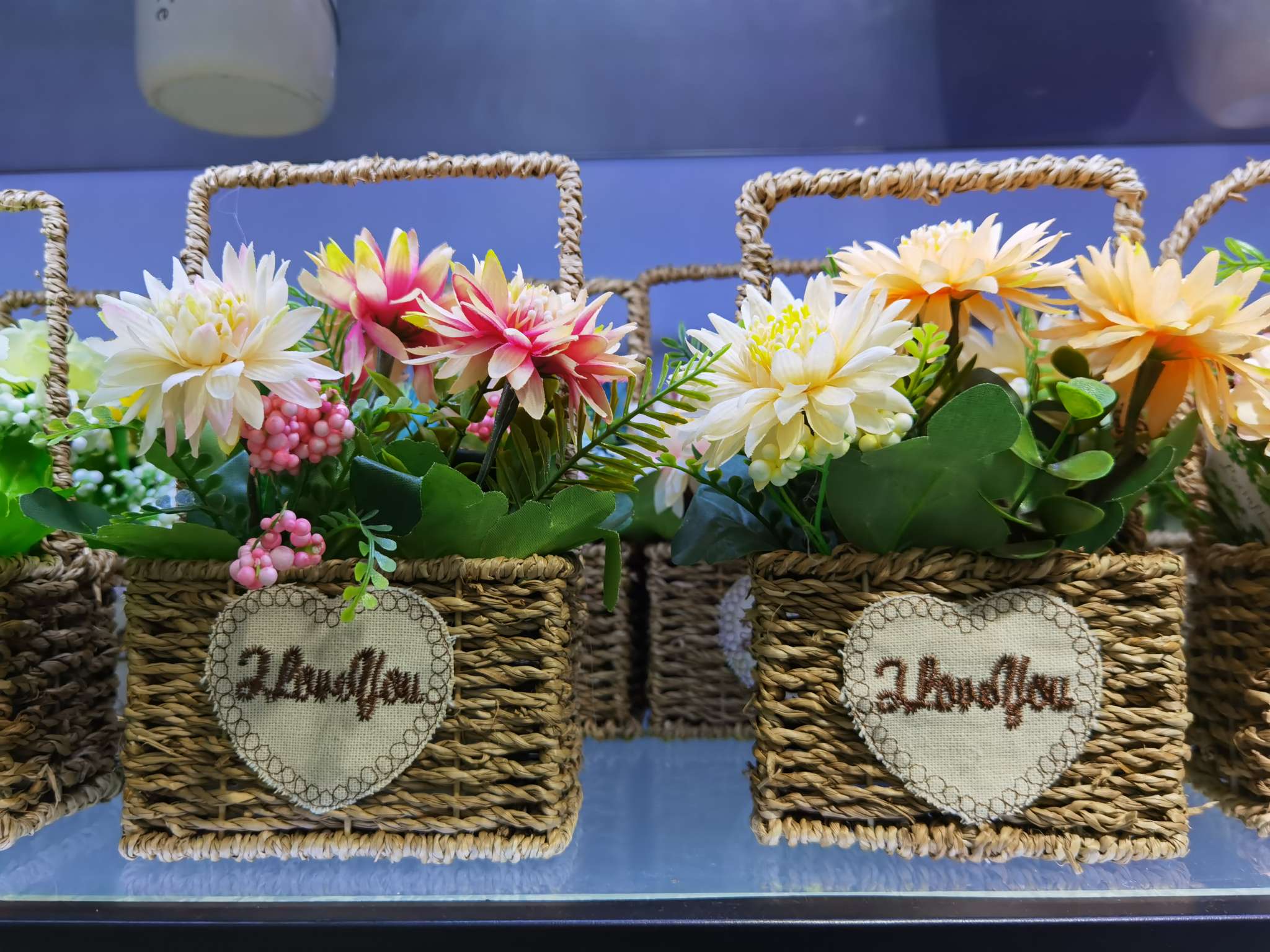Artificial plant small potted plants, Nordic living room artificial flower decoration potted plants, dining table, coffee table, artificial flower arrangement detail image 1