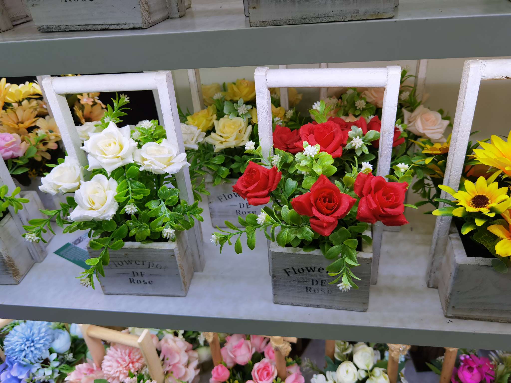 Artificial plant small potted plants, Nordic living room artificial flower decoration potted plants, dining table, coffee table, artificial flower ornaments, green decorations details Picture