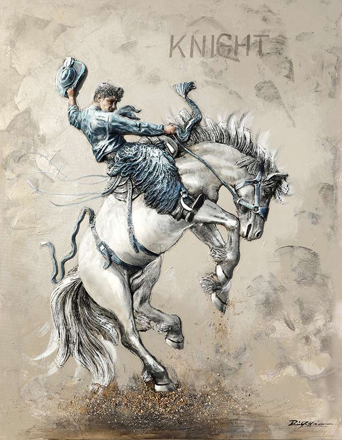 Modern Simple Living Room Decorative Painting Hand-Made Three-Dimensional Oil Painting Horse Sofa Background Wall Hanging Painting Advanced Sense Atmosphere Combination Painting