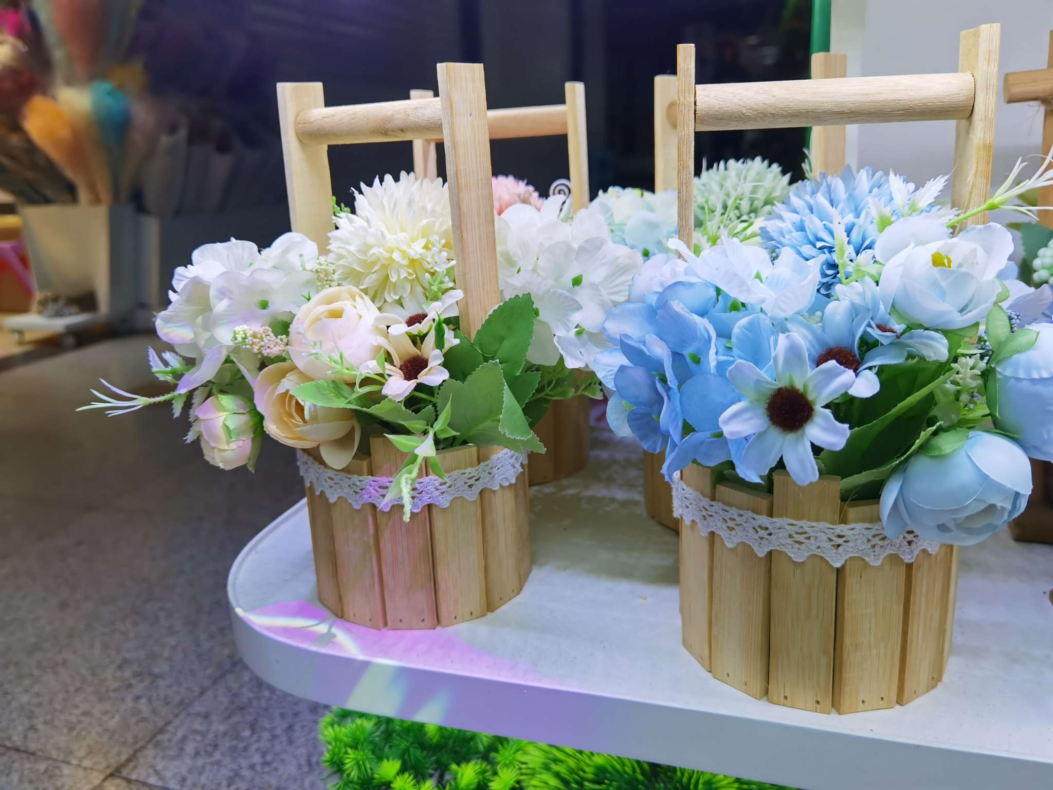 Artificial plant small potted plants, Nordic living room artificial flower decoration potted plants, dining table and coffee table artificial flower ornaments, green plant displays detail image 1