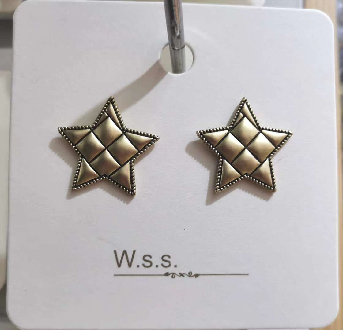 Five-pointed star earrings retro style thumbnail