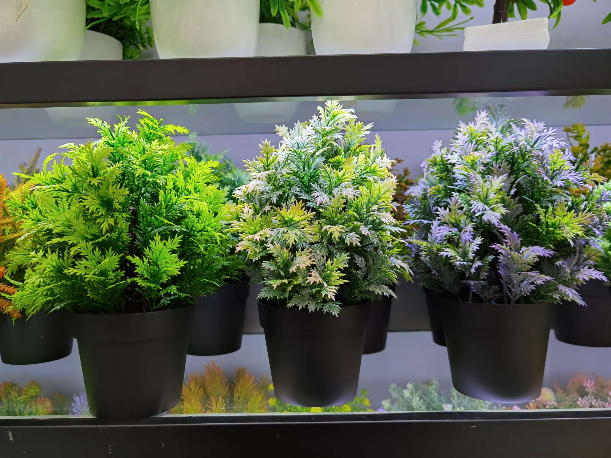 Artificial plants, small potted plants, artificial flowers, decorative bonsai, dining tables, coffee tables, artificial flower ornaments, green plant decorations details Picture