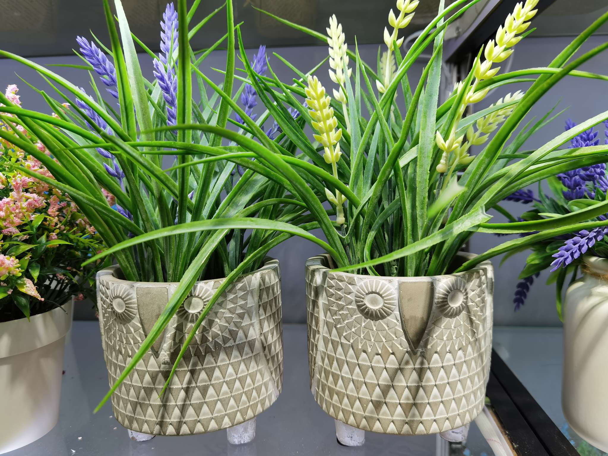 Artificial plant small potted plants, European living room artificial flower decoration potted plants, dining table and coffee table artificial flower ornaments, green plant displays