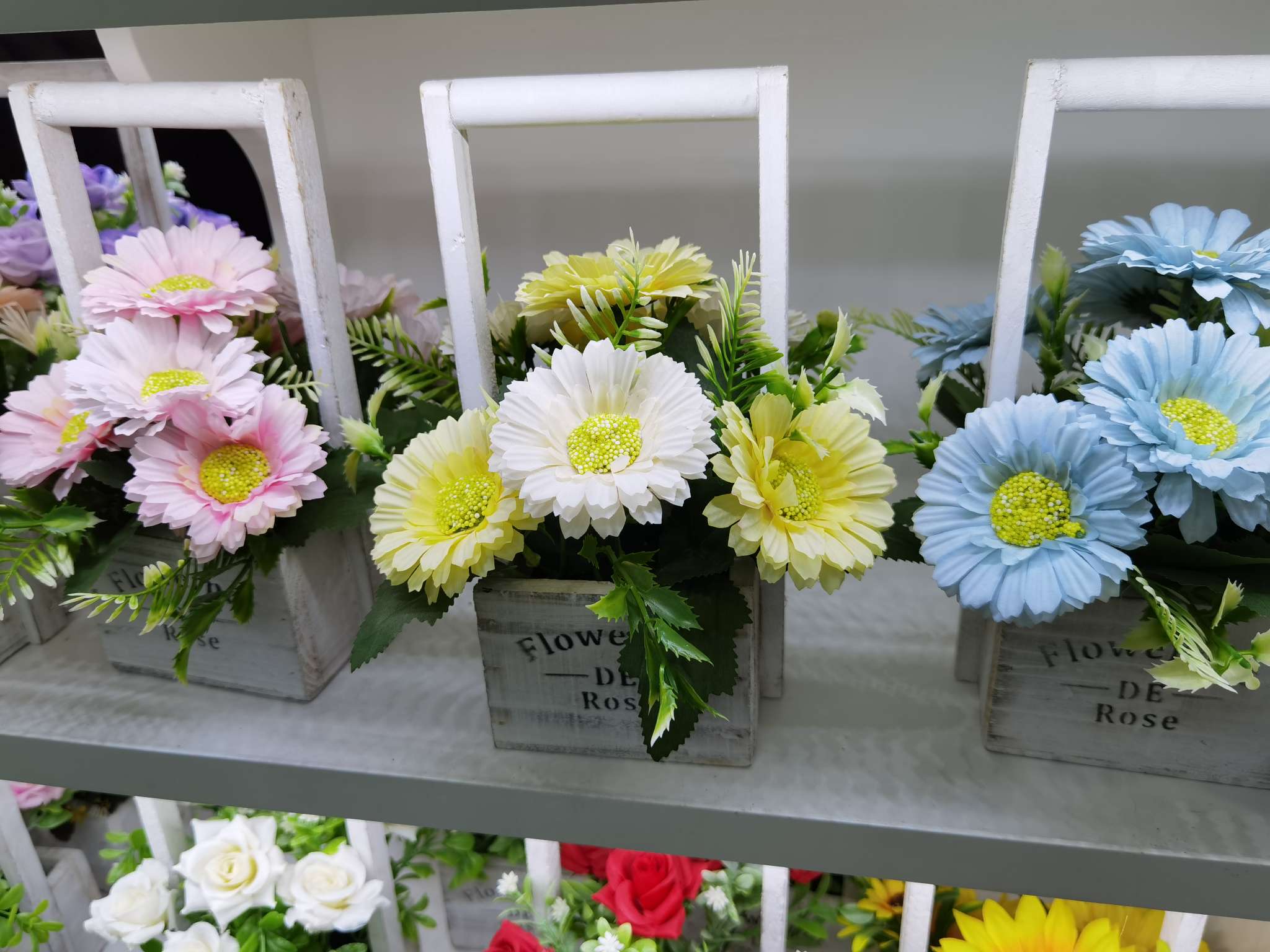 Artificial plant small potted plants, European living room artificial flower decoration potted plants, dining table and coffee table artificial flower ornaments, green plant decorations details Picture