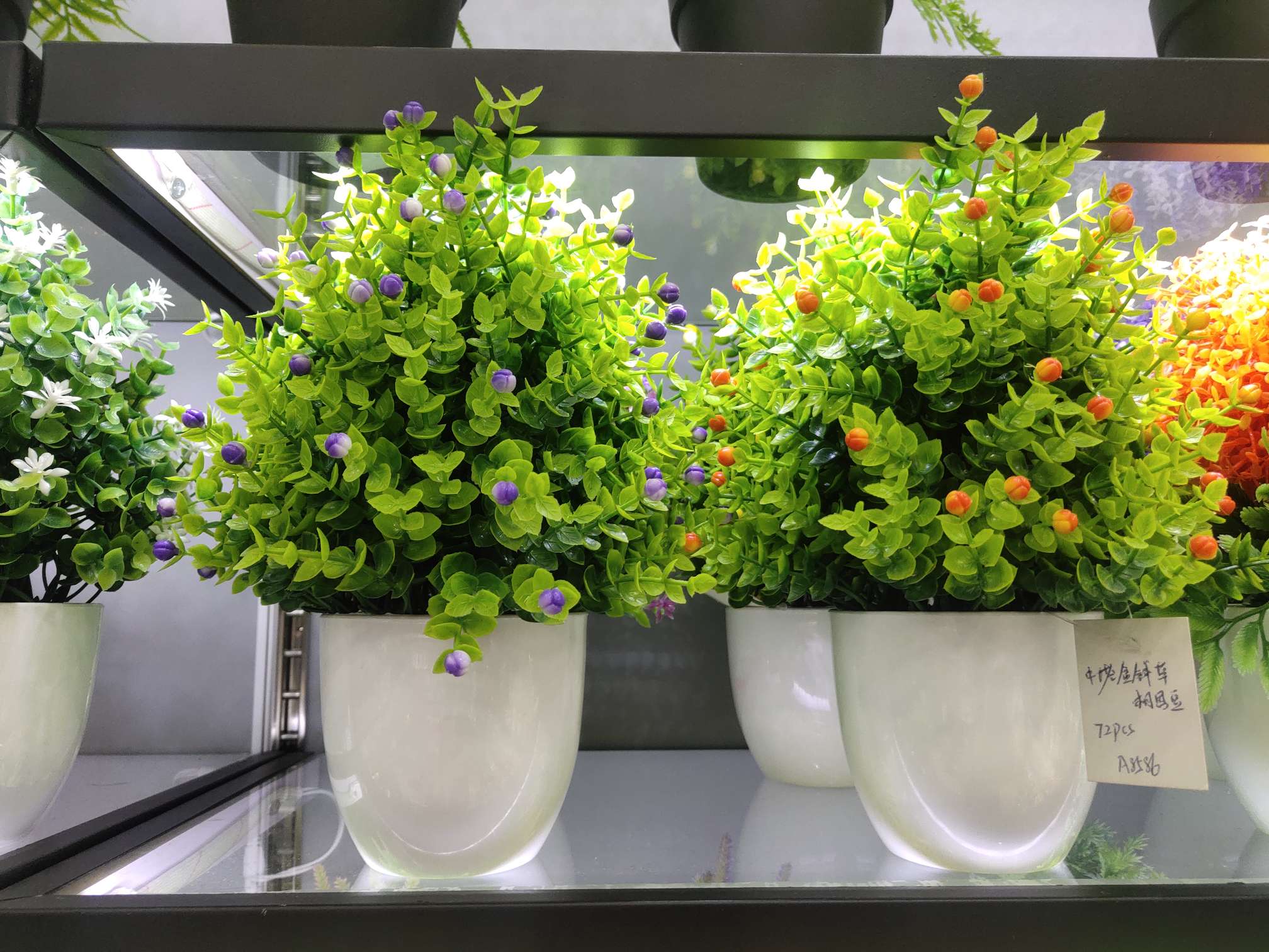 Artificial plant small potted plants, Nordic living room artificial flower bonsai, dining table, coffee table, artificial flower ornaments, green plant decorations details Picture