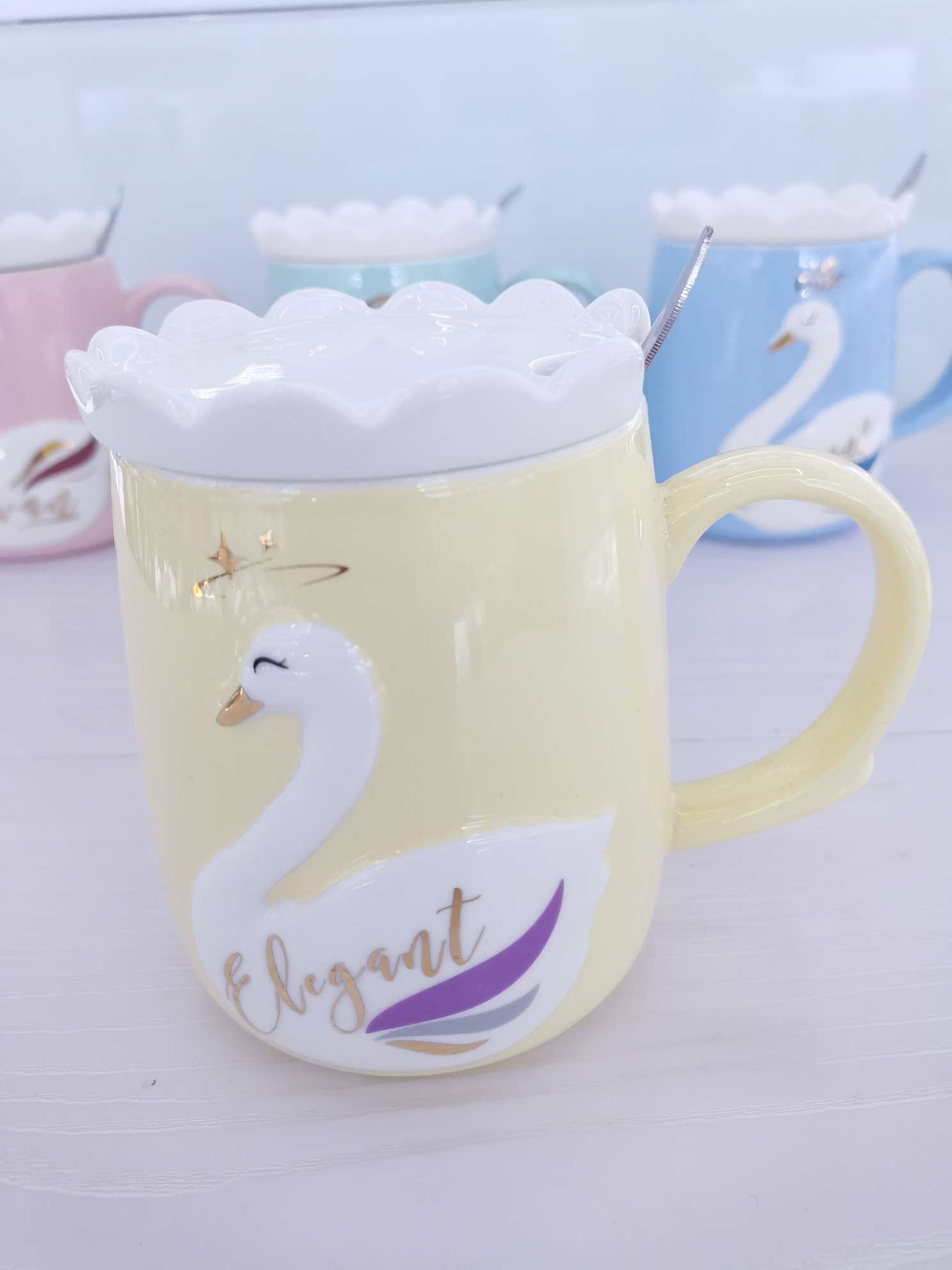 Creative Swan Crown Ceramic Cup undefined