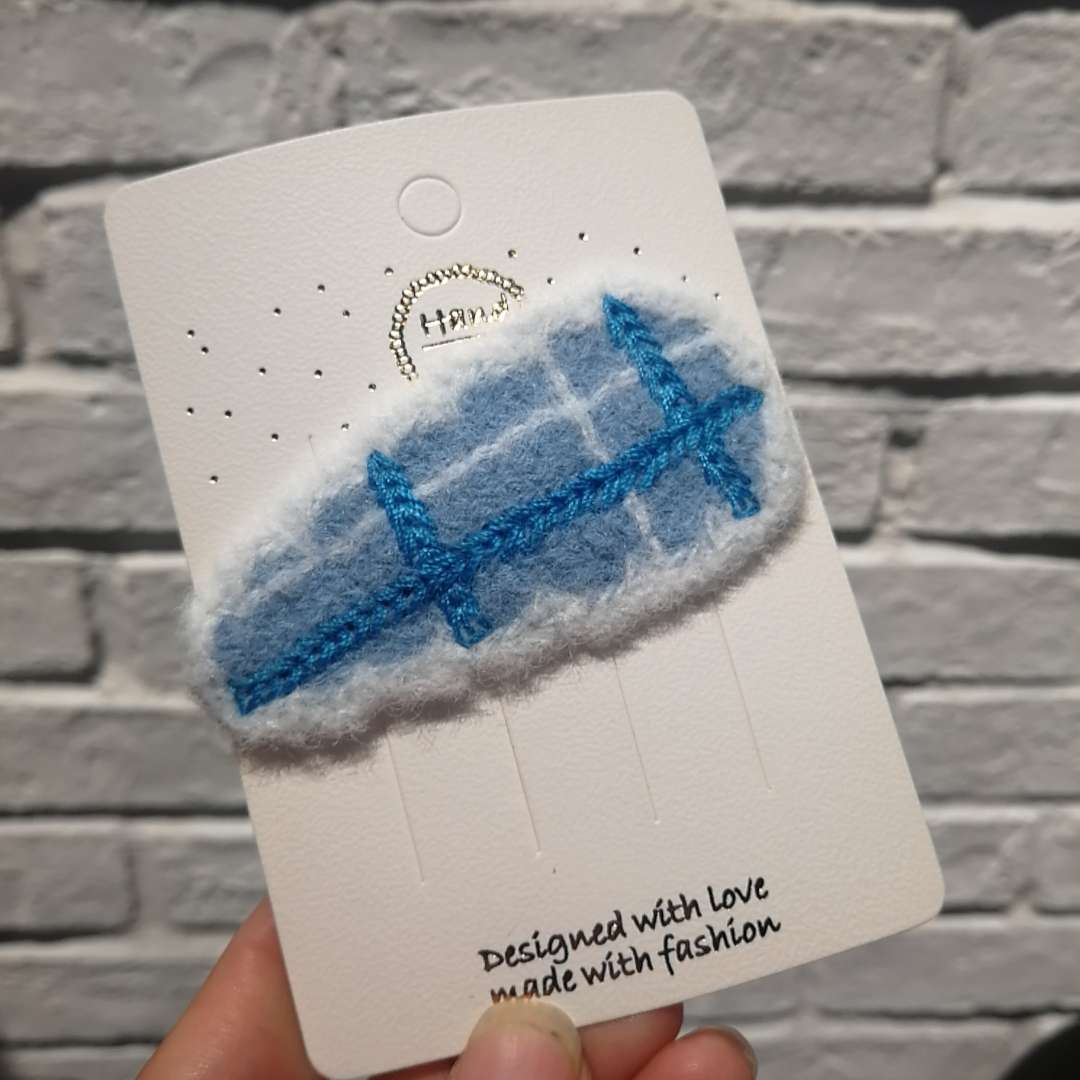 Felt hair accessory, hair clip bottom clip, children's BB clip Application Scenario