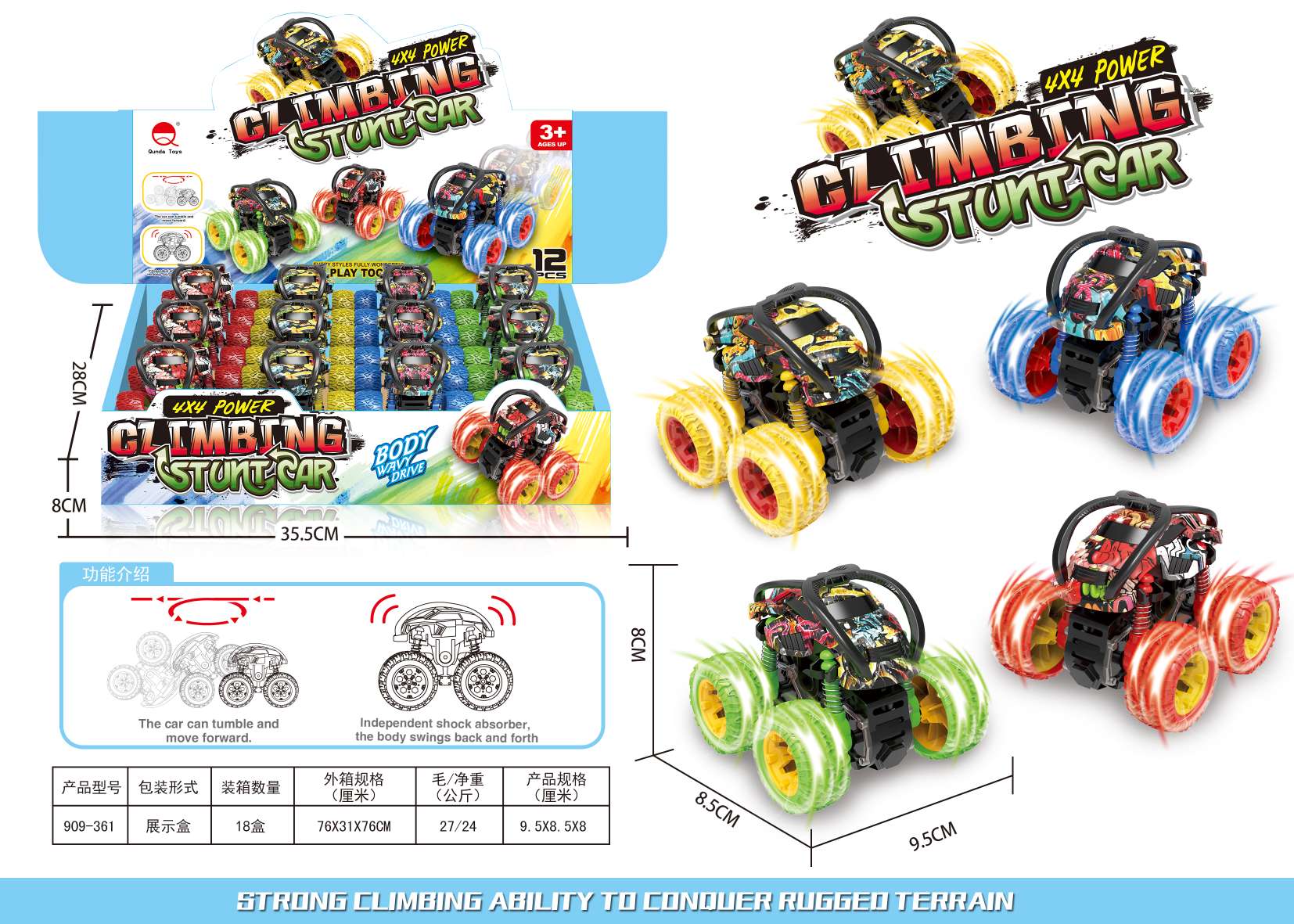 Inertial climbing car 63
