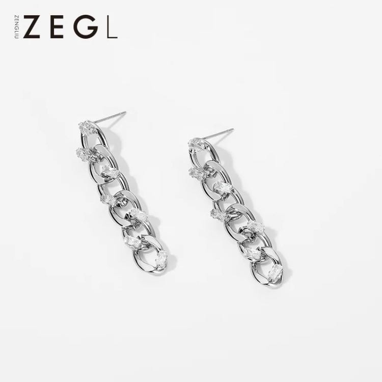 Chain Zircon Earrings Specification drawing