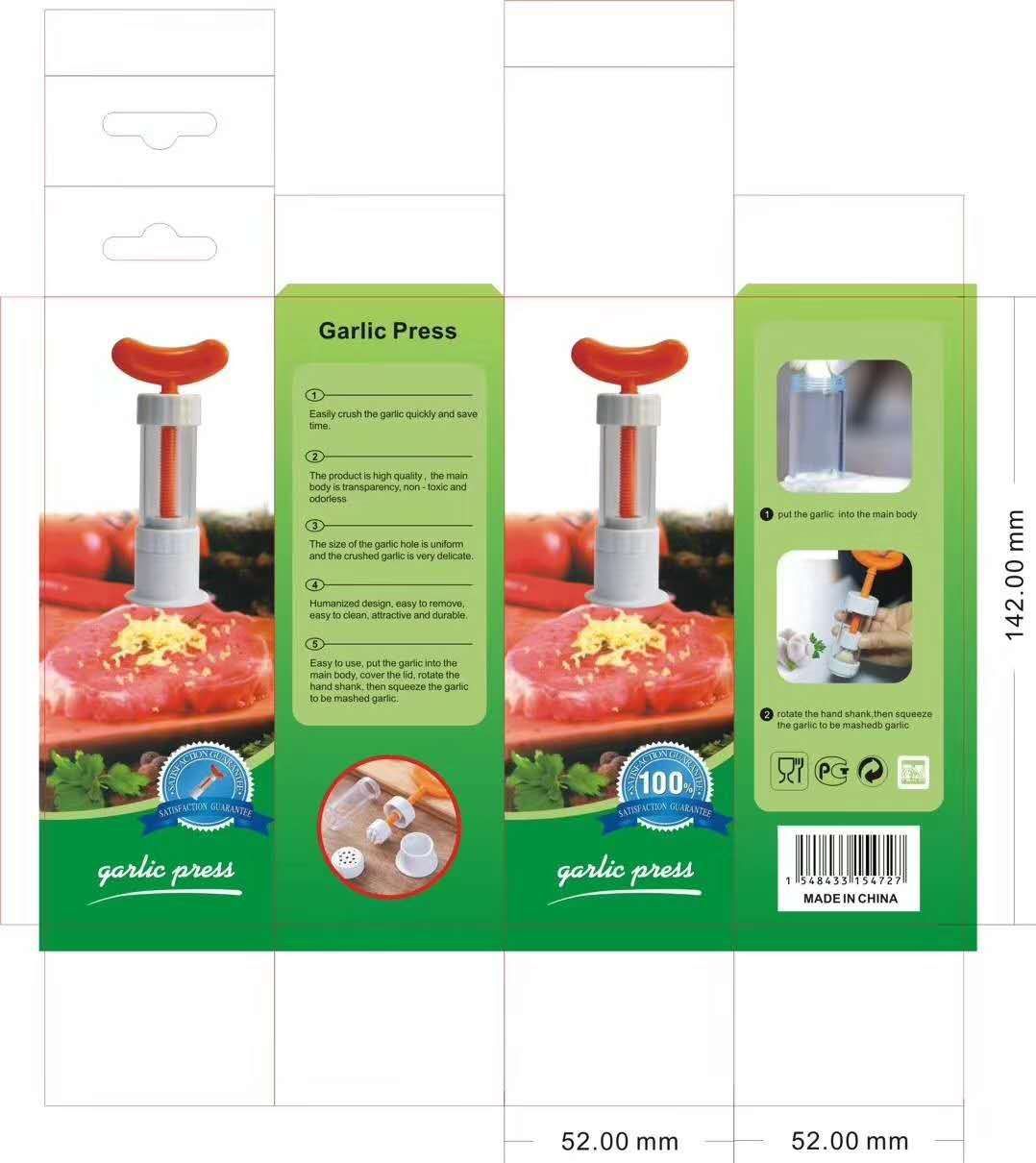 Garlic puree press, household manual garlic peeler, garlic mortar, garlic puree mashing magic tool, garlic mashing machine, garlic paste machine, garlic press